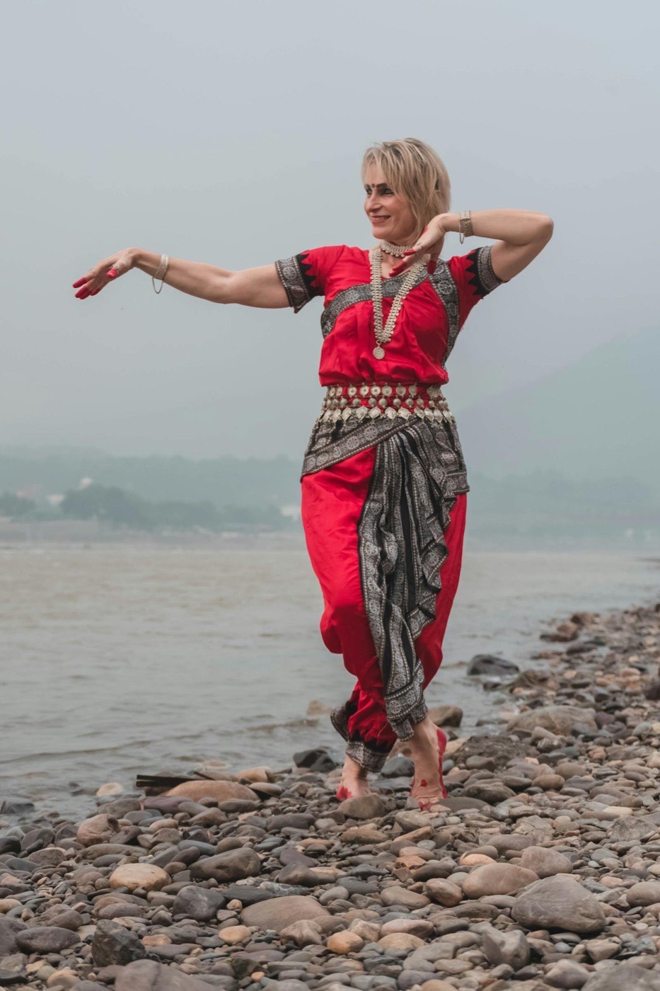 Classical dancer in traditional pose